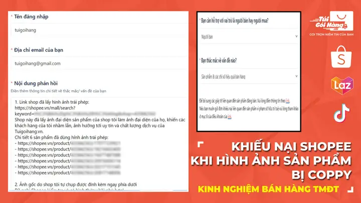 Cách Khiếu Nại Shopee Khi Ảnh Sản Phẩm Bị Sao Chép