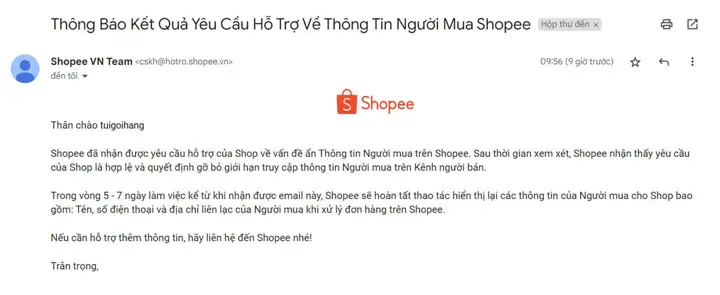 Cách Gửi Form Đề Nghị Shopee Hiển Thị Số Điện Thoại Người Mua