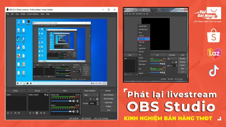 Cách Phát Lại Livestream Shopee Bằng Phần Mềm OBS Studio