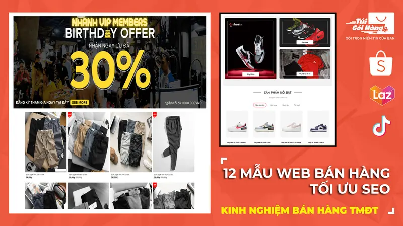 12 Mẫu Website Bán Hàng Tối Ưu SEO, Giao Diện Cuốn Hút