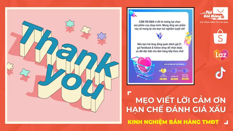 Mẹo Viết Lời Cảm Ơn Khách Hàng, Hạn Chế Đánh Giá Xấu Trên Sàn