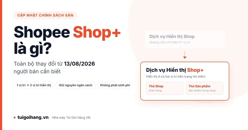 Dịch Vụ Hiển Thị Shop+ Của Shopee Là Gì? Thay Đổi Từ 13/08/2026