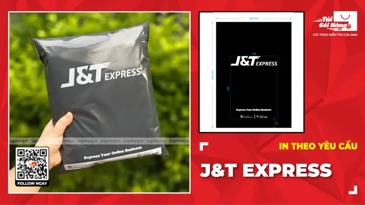 Túi Gói Hàng Đen In JT Express – Ưu Đãi Giá Hãng Vận Chuyển