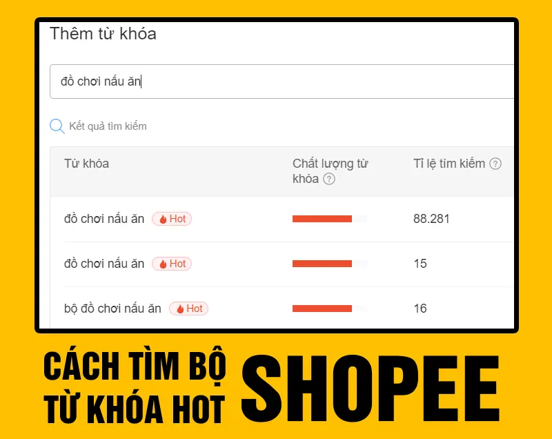 Cách Tìm Bộ Từ Khóa Hot Bán Hàng Shopee