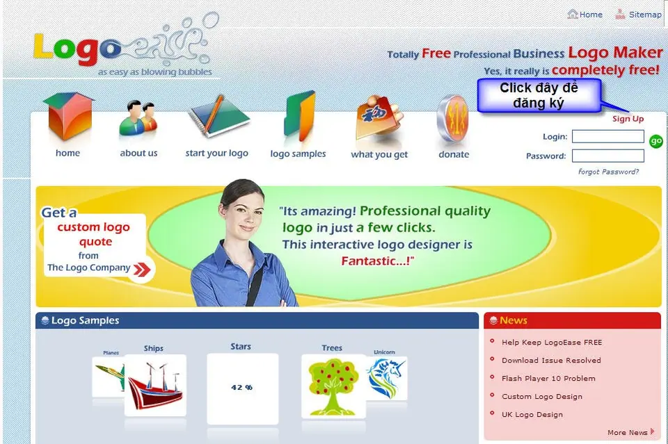 Tạo logo sop miễn phí với logo ease