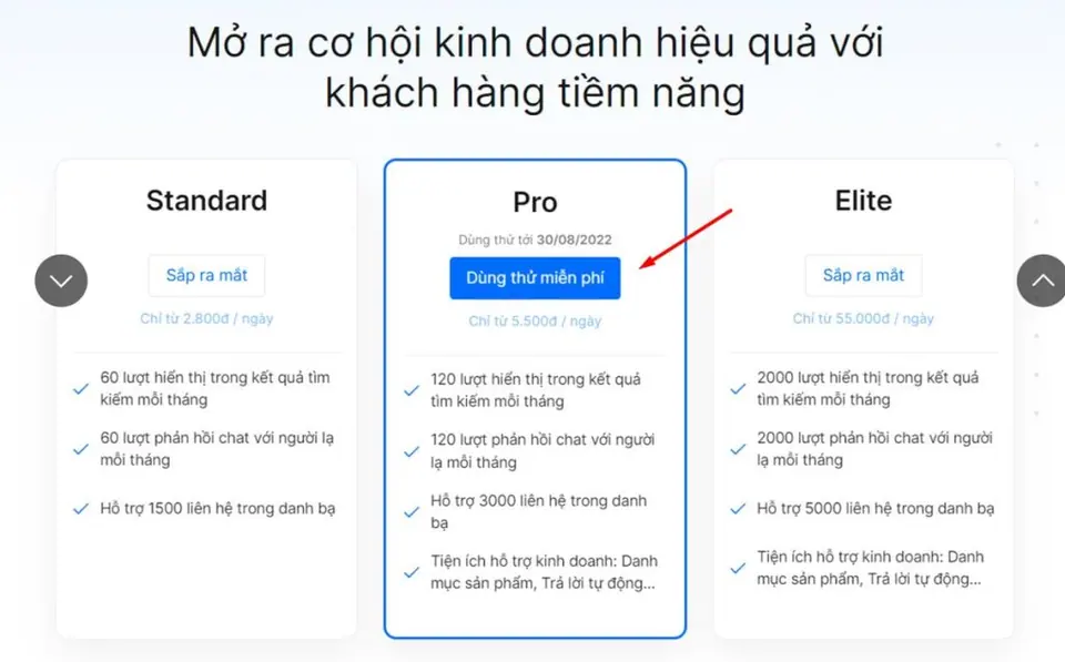 zalo thu phí sử dụng