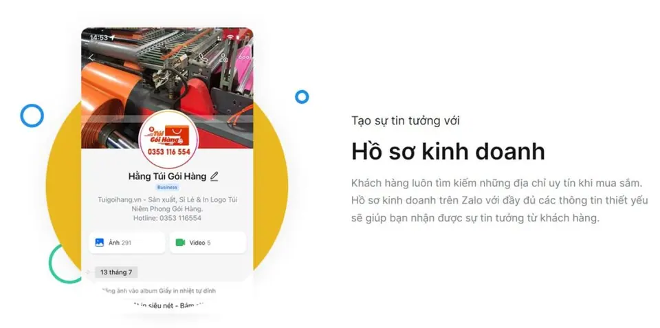 lợi ích zalo business