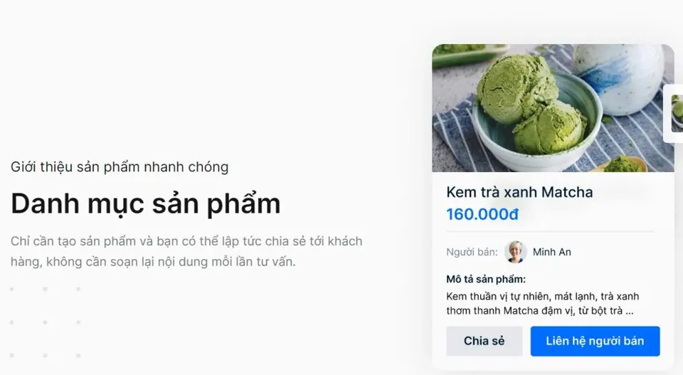 thêm sản phẩm trên zalo business