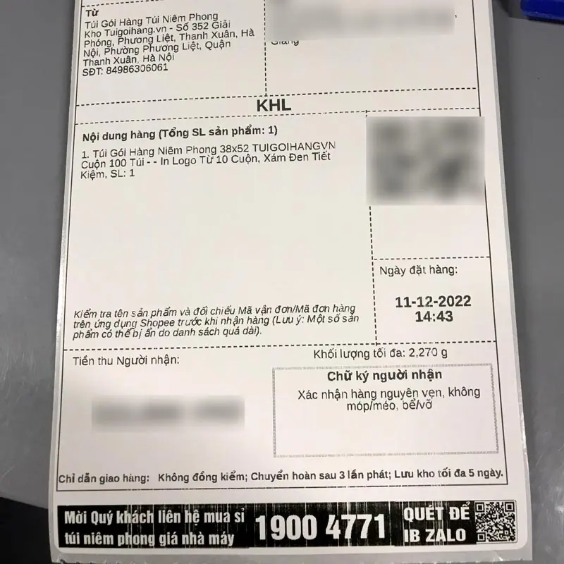 cách in đơn hàng shopee có dòng quay video đóng gói hàng