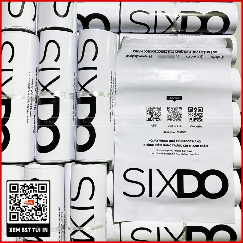 Túi Niêm Phong Trắng Sứ In Thương Hiệu SIXDO – Brand Thời Trang Top 1 Việt Nam – hình 10