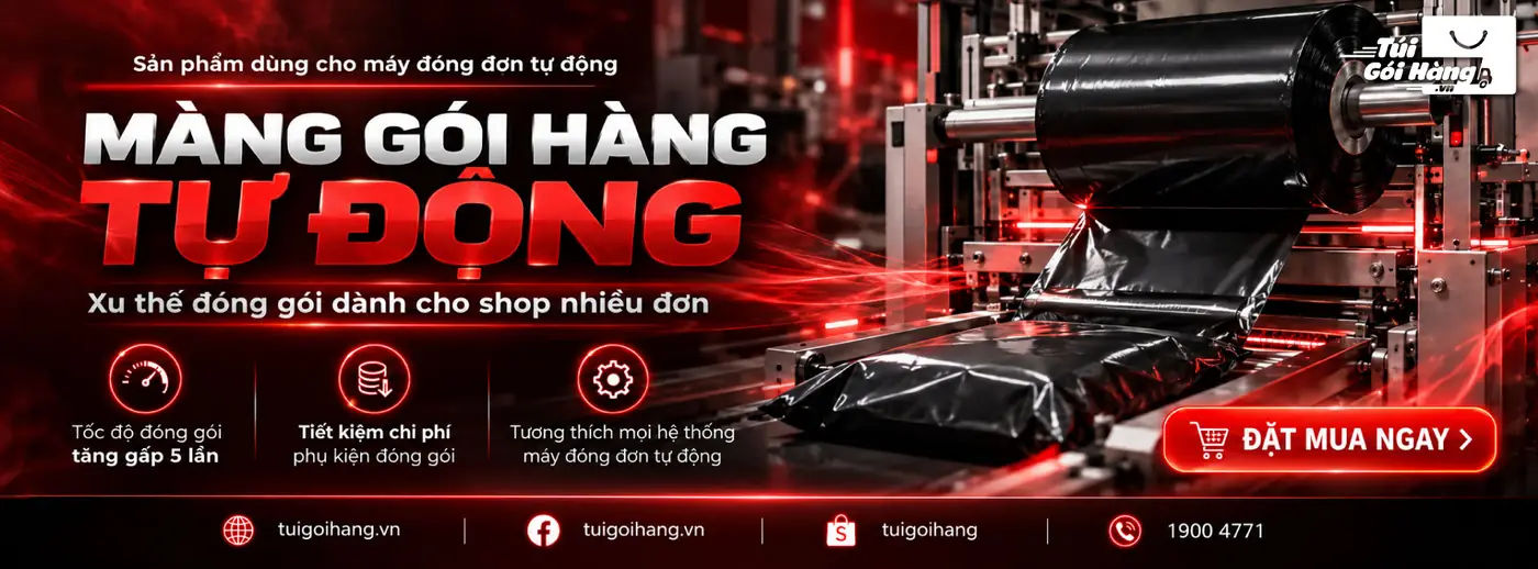 Màng gói hàng tự động cho máy đóng đơn của Túi Gói Hàng VN