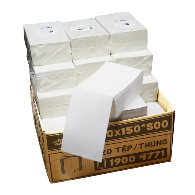 Giấy In Nhiệt A6 100×150 Tệp 500 Tem