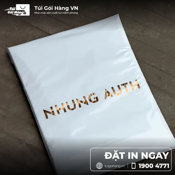 Túi niêm phong in logo Nhung Auth
