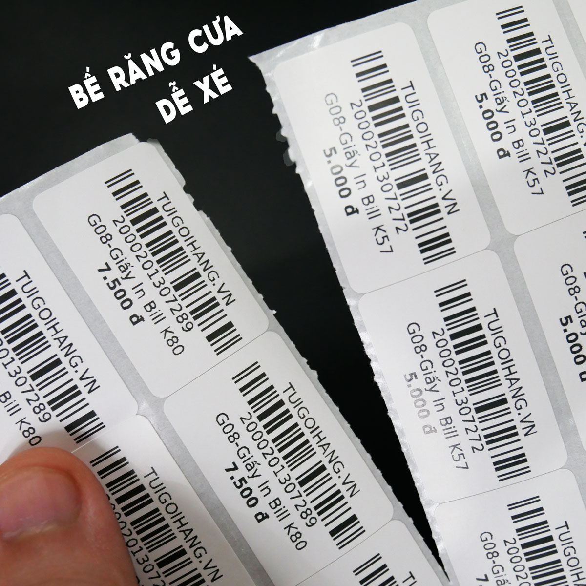 Giấy In Barcode 35x22 Cuộn 2 Hàng 2400 Tem Giá Sỉ