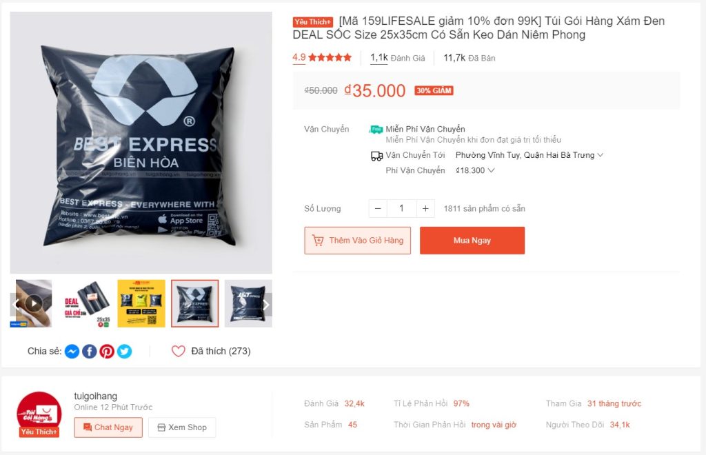 túi gói hàng đen 25 giá tốt shopee