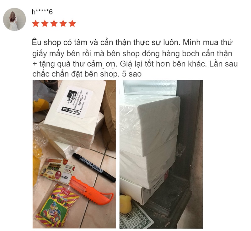 đánh giá chất lượng giấy in nhiệt 100x150