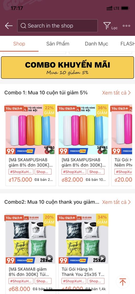 các bước trang trí gian hàng shopee