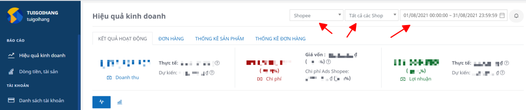 cách xem doanh thu lợi nhuận shopee chính xác