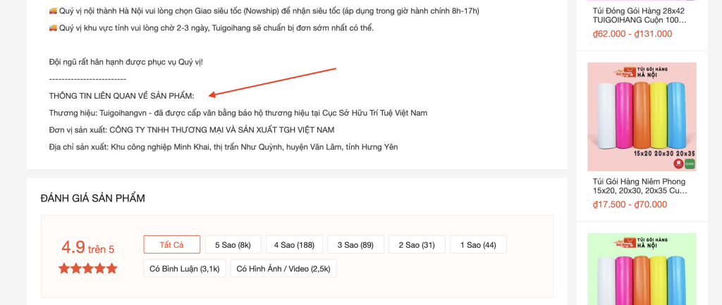 cách thêm nguồn gốc xuất xứ hàng hoá vào mô tả sản phẩm shopee