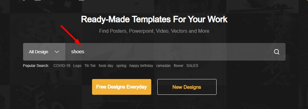 cách tìm mẫu thiết kế mô tả sản phẩm shopee trên pikbest