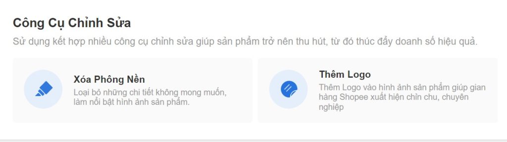 xóa nền và thêm logo hình ảnh hàng loạt tại shopee