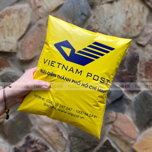Túi niêm phong vàng in thương hiệu