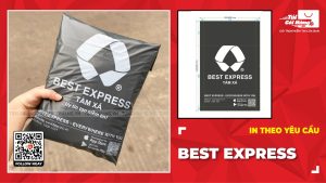 in logo túi niêm phong đen bắt mắt