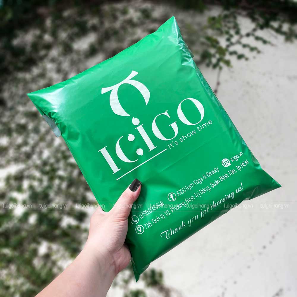 mẫu in logo túi niêm phong xanh 3