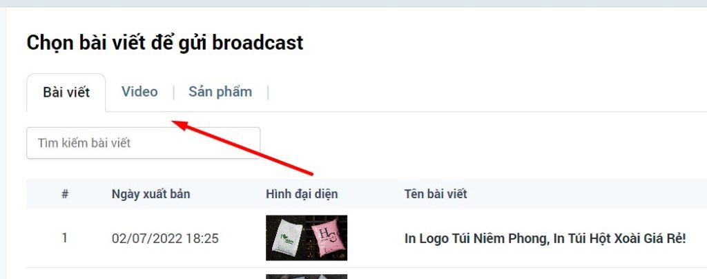 các bước gửi broadcast zalo oa 2