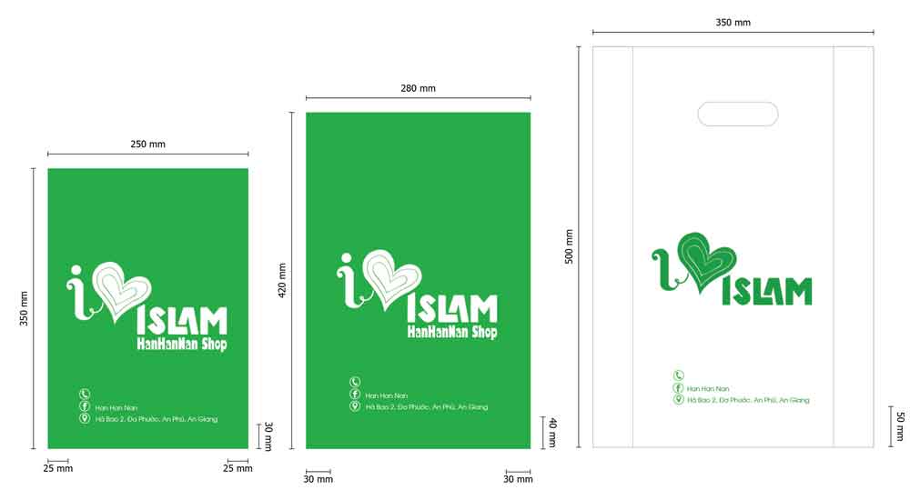 Túi in thương hiệu islam