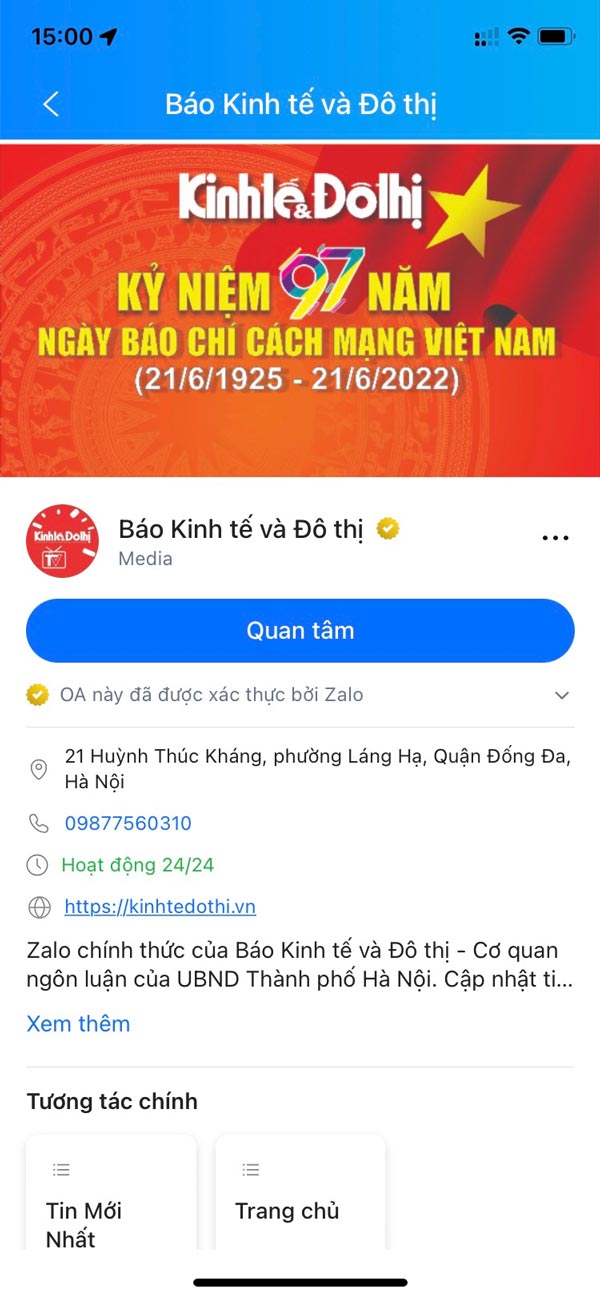 zalo oa nội dung 2