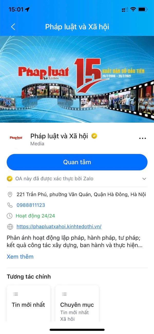 zalo oa nội dung 1