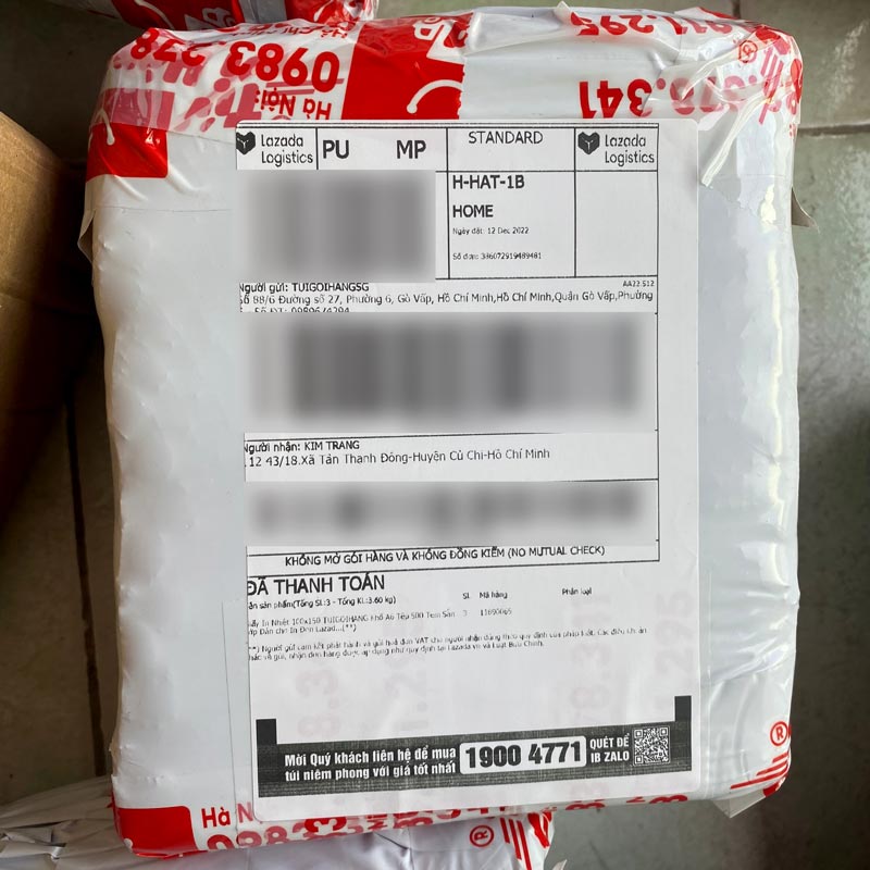 cách in chèn nội dung bill lazada