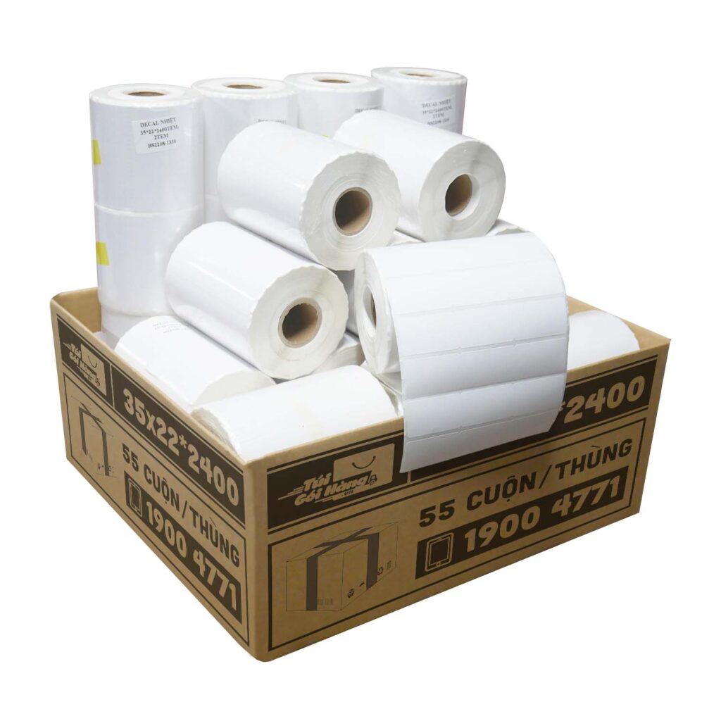 Giấy In Barcode 100x22 Cuộn 3 Hàng 3600 Tem