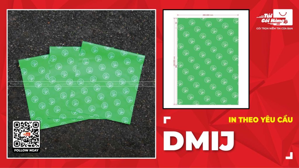 túi niêm phong xanh in logo giá tốt
