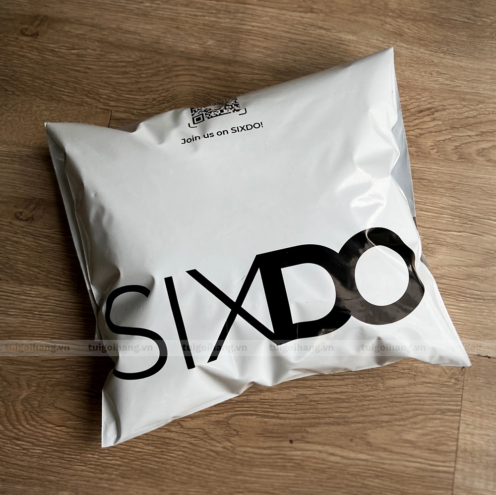 Túi niêm phong trắng sứ in logo thương hiệu thời trang SIXDO