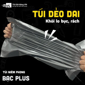 Túi niêm phong bạc plus – màng túi dẻo dai | Túi Gói Hàng VN