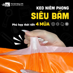 Túi niêm phong cam – keo niêm phong siêu bám | Túi Gói Hàng VN