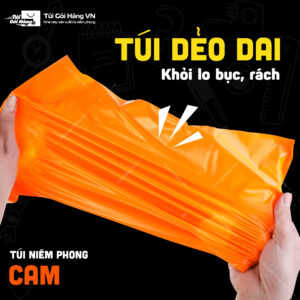 Túi niêm phong cam – màng túi dẻo dai | Túi Gói Hàng VN