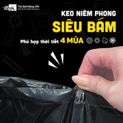 Túi niêm phong đen plus – keo niêm phong siêu bám | Túi Gói Hàng VN