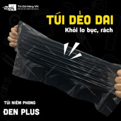 Túi niêm phong đen plus – màng túi dẻo dai | Túi Gói Hàng VN