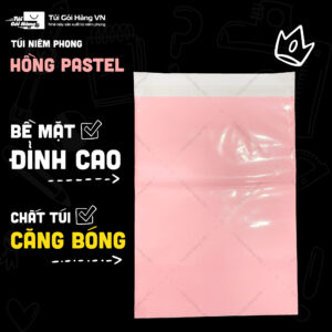 Túi niêm phong hồng pastel – bề mặt đỉnh cao | Túi Gói Hàng VN