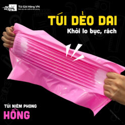 Túi niêm phong hồng – màng túi dẻo dai | Túi Gói Hàng VN