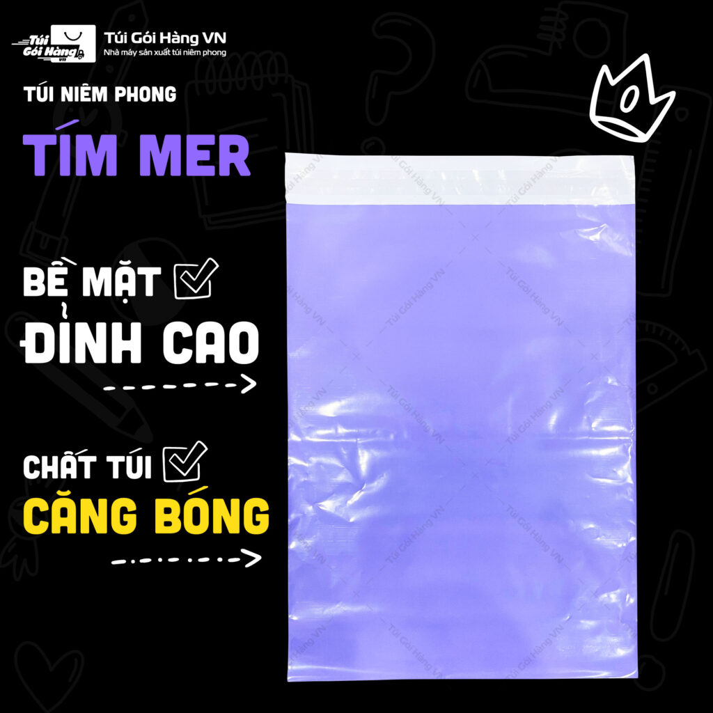 Túi niêm phong tím – bề mặt căng bóng | Túi Gói Hàng VN