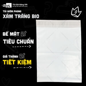 Túi niêm phong trắng bio – bề mặt tiêu chuẩn | Túi Gói Hàng VN
