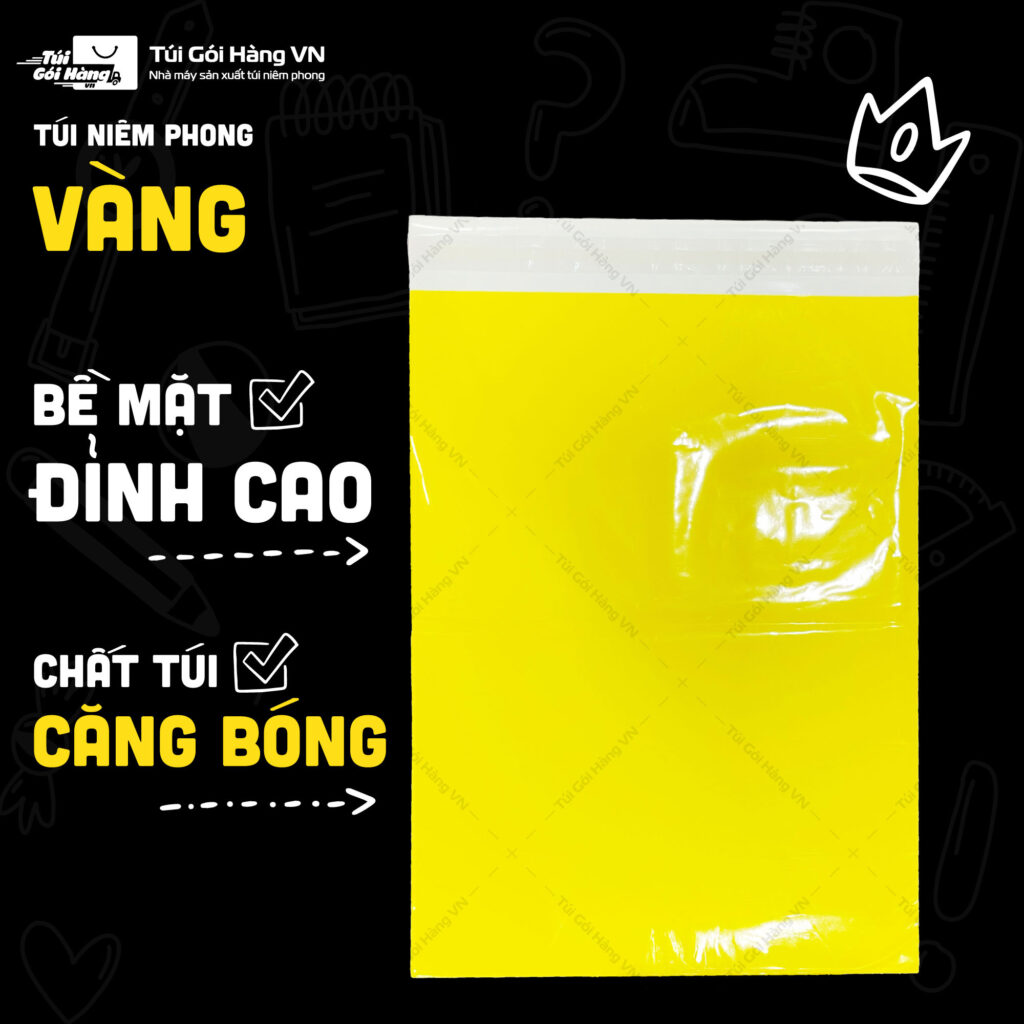 Túi niêm phong vàng – bề mặt căng bóng | Túi Gói Hàng VN