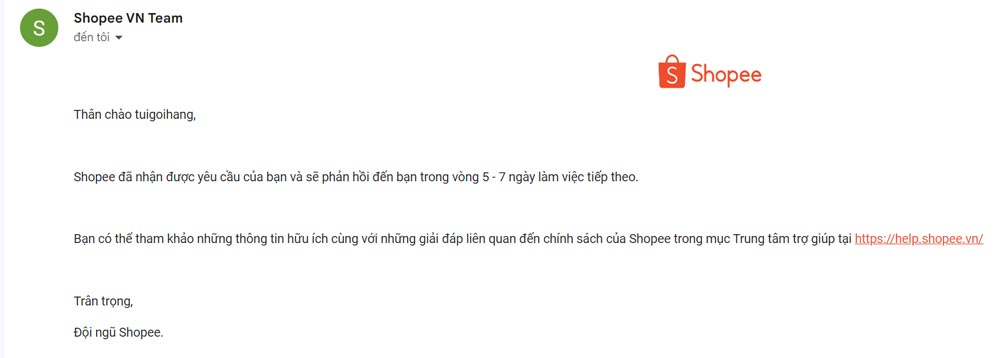shopee xác nhận email mở số điện thoại