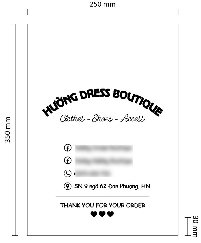 market in logo túi Hường Dress