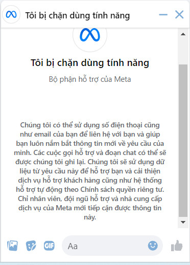 Khắc phục tình trạng chặn tin nhắn fanpage