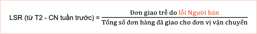 tỷ lệ giao hàng trễ